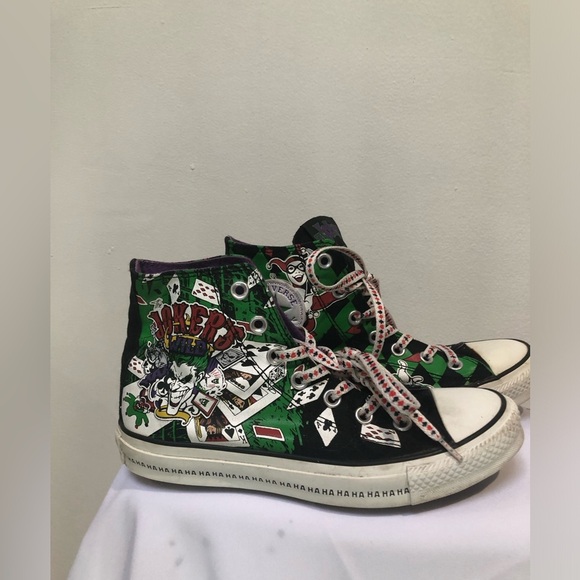 Chucks Joker Themed High-Top Sneakers - Picture 1 of 5